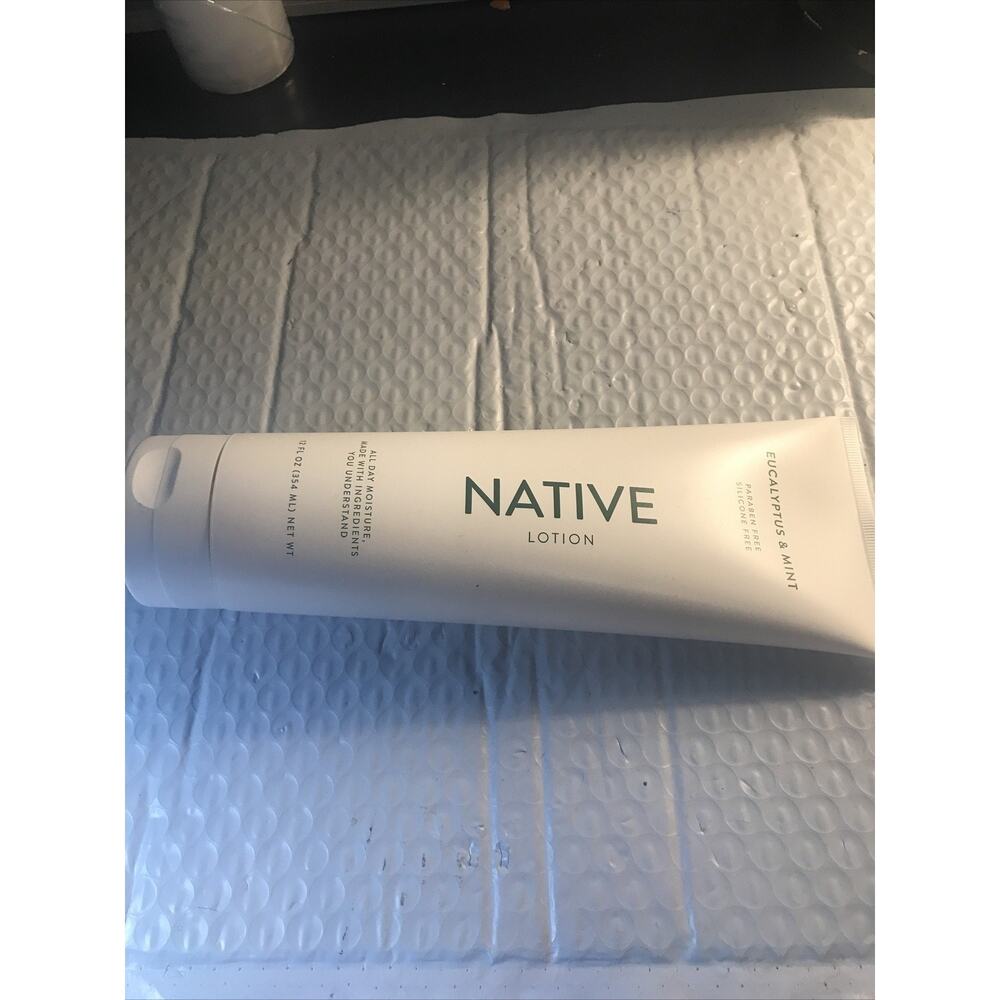 Native Lotion Eucalyptus Mint All Day Moisture Paraben and Silicone Free 12 oz